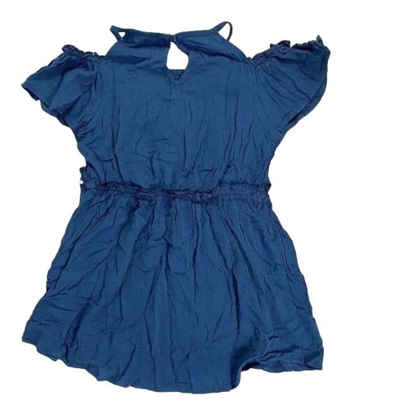 Kandy Kiss Girls Cold Shoulder Short Sleeve Shirt-Blue-Size Small-NWT - Picture 4 of 4